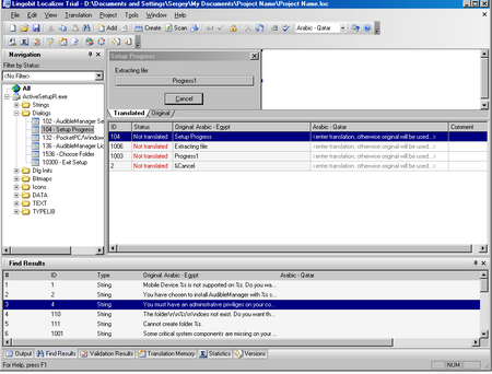 Screenshot of Lingobit Localizer 4.8