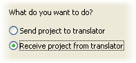 Recieve localized project from translator